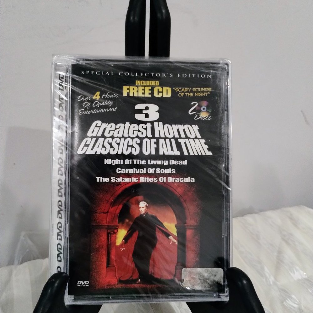 3 Greatest Horror Classics of All Time DVD with free CD included NEW